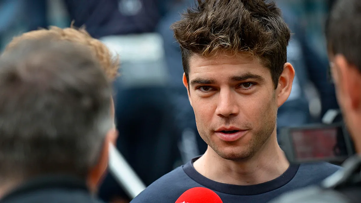 Wout van Aert Jokes with Fan About Van der Poel Jersey Before Strade Bianche | Cycling News