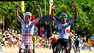 UAE domineert op Montjuïc met knappe één-twee, Evenepoel derde