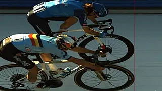 Gelukje Evenepoel? 'Ciccone raakt als eerste de lijn'