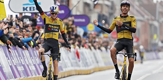 Jumbo-Visma boven! Van Aert gunt ploegmakker Laporte de zege in Gent-Wevelgem