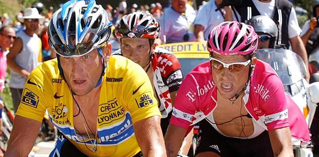 Eeuwige rivalen Armstrong en Ullrich slaan handen ineen en rijden samen koers