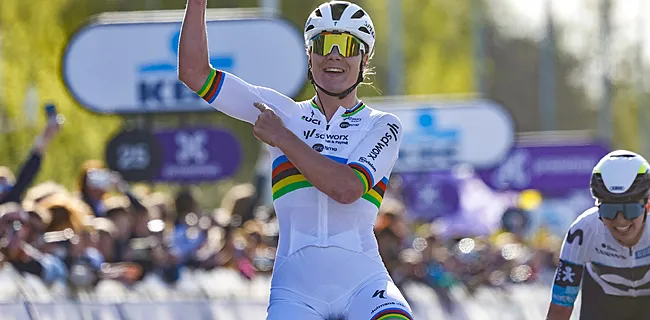 Lotte Kopecky wint voor derde maal in haar carrière de Ronde van Vlaanderen
