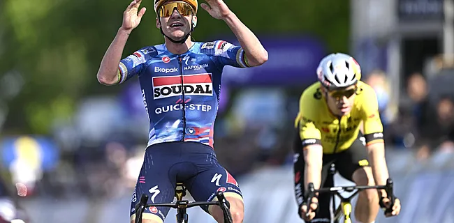Evenepoel rekent bij rentree in sprint direct af met Van Aert