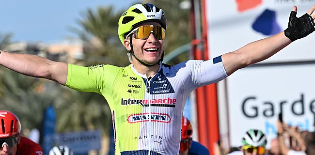 Thijssen pakt openingsetappe Algarve, Van Aert ontsnapt bij valpartij