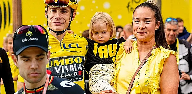 Grimmig moment tussen Van Aert en vrouw Vingegaard