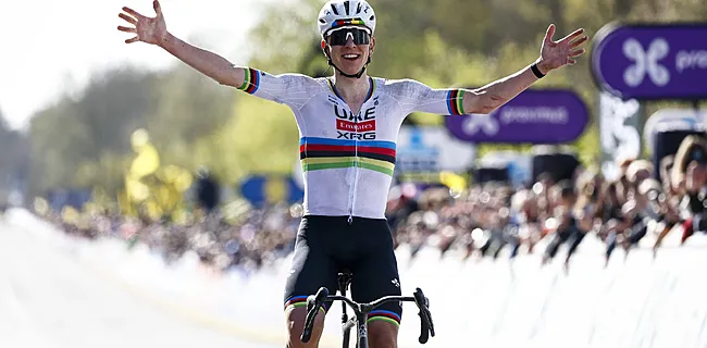 Pogacar heerst weer in Vlaanderen, Evenepoel derde