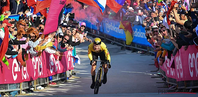 Roglic vliegt in armen van zoontje Lev en echtgenote Lora