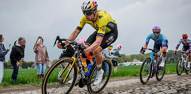 Beelden valpartij Wout van Aert in Roubaix duiken op