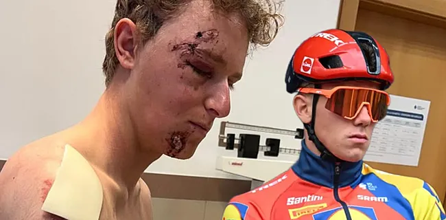 Thibau Nys huivert mee: ploegmakker maakt doodsmak in afdaling