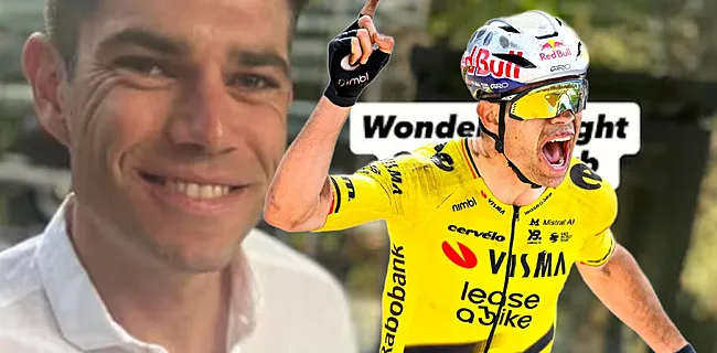 Kijk: zo viert Wout van Aert zijn triomf in Roubaix