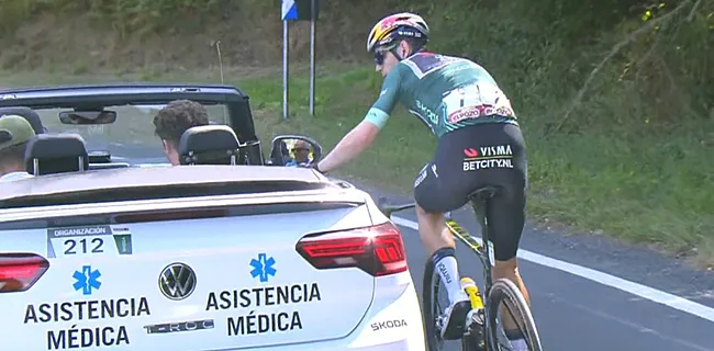 Valpartij? Wout van Aert zorgt voor paniek in Vuelta