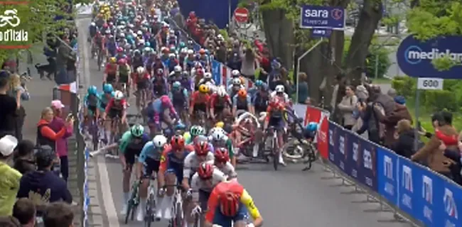 Meteen einde verhaal? Massale Giro-crash eist groot slachtoffer