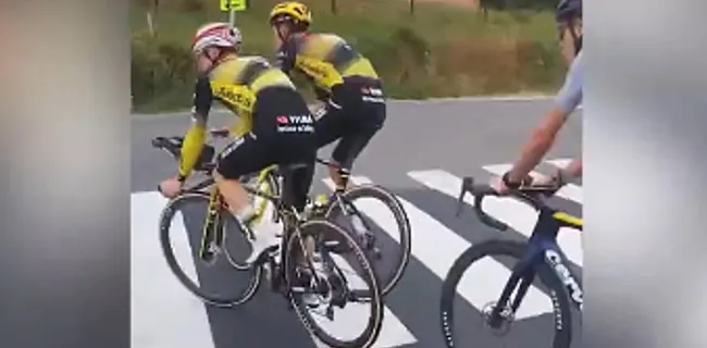 TUSSENSPRINT: Visma-ploeg bijna aangereden, Van der Poel in de prijzen