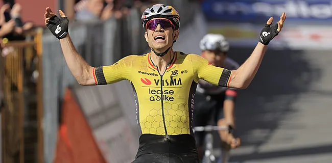Van Aert reageert geëmotioneerd na langverwachte ritwinst